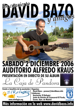 En concierto David Bazo y amigos - frontal flyer