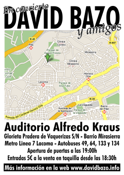 En concierto David Bazo y amigos - trasera flyer